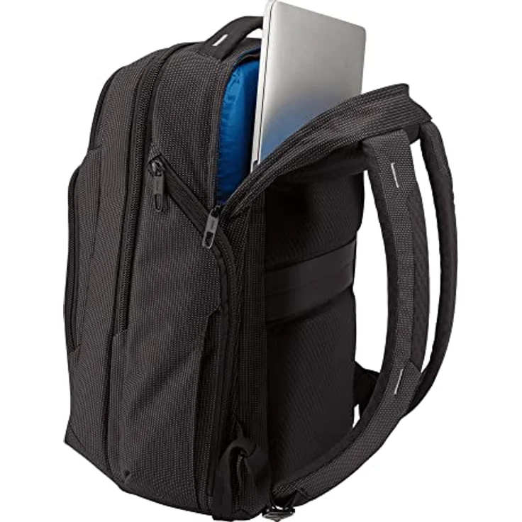 Thule Crossover 2, 30L Laptop-Rucksack mit SafeZone Schutzfach und RFID-blockierendem Fach, schwarz – Bild 3
