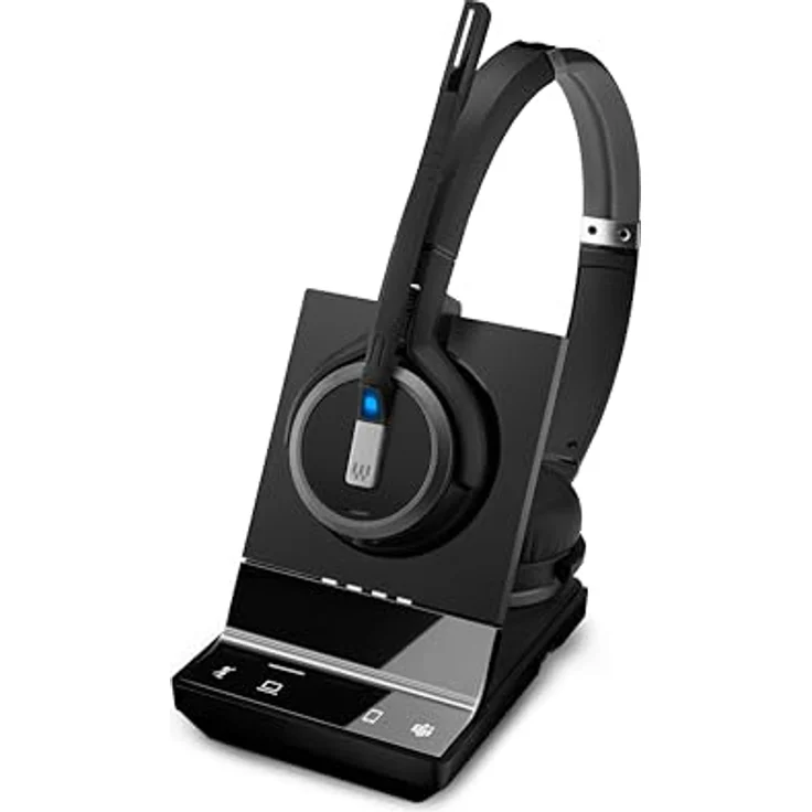 EPOS Impact SDW 5063T EU/UK/AUS - Drahtloses DECT-Headset, Optimiert für UC und Microsoft Teams, Dreifache Konnektivität