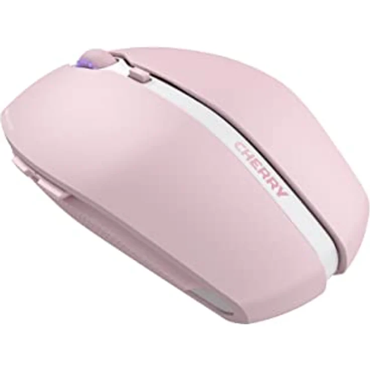 CHERRY GENTIX BT, kabellose Bluetooth Maus, Multi-Device Funktion für bis zu 3 Endgeräte, umschaltbare Auflösung (1000/2000 DPI), 7 Tasten und Scrollrad, batteriebetrieben, cherry Blossom – Bild 2