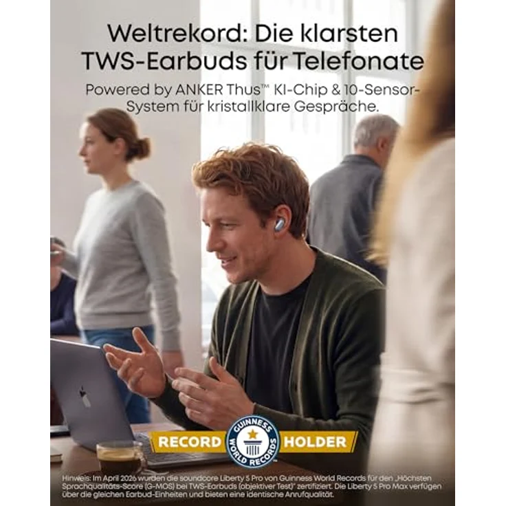 soundcore Liberty 5 Pro, Kabellose Kopfhörer mit hochwertigem Sound, Weiß – Bild 5