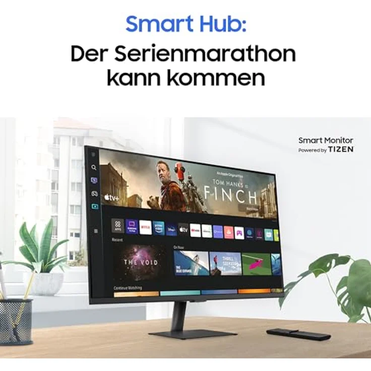 Samsung M7 Smart Monitor S32BM701UU, 32 Zoll, VA-Panel, 4K UHD, 60 Hz, fast rahmenloses Design, TV Apps, Schwarz – Bild 5
