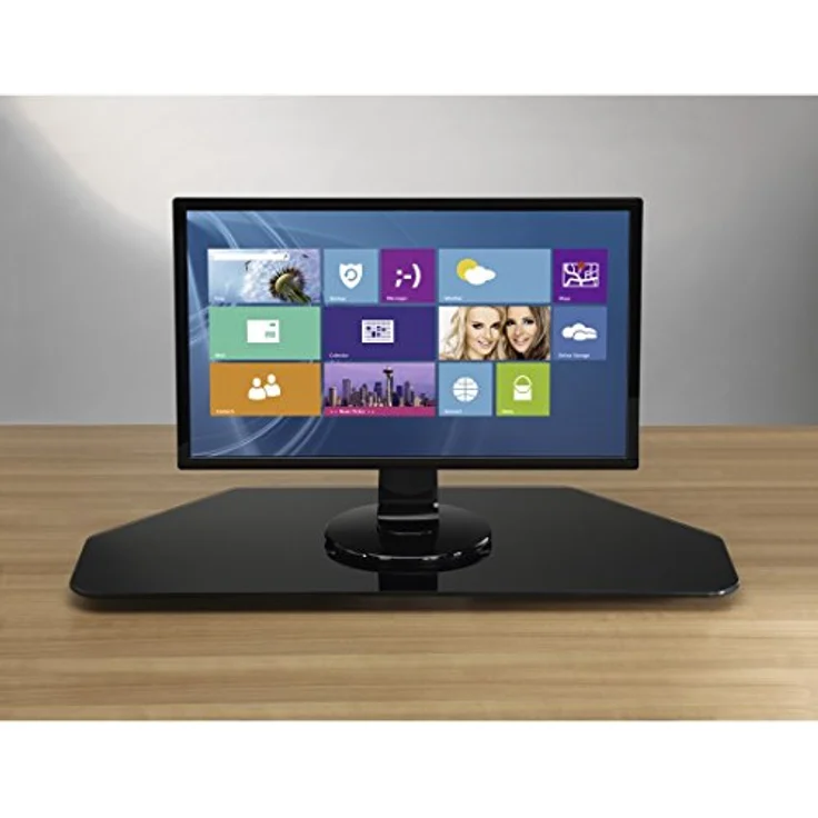 Hama TV-Drehteller (für Fernseher und Monitore bis 60 kg, drehbar um 360°, 80 x 40 cm, Sicherheitsglas) schwarz – Bild 4