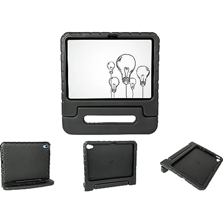 Good Connections iPad 10,9" (10. Gen.) Tablet-Schutzhülle mit Kickstand und Stift-/Pencilhalter - robust und stossfest - ideal für Kinder, Schule und Unterricht - schwarz