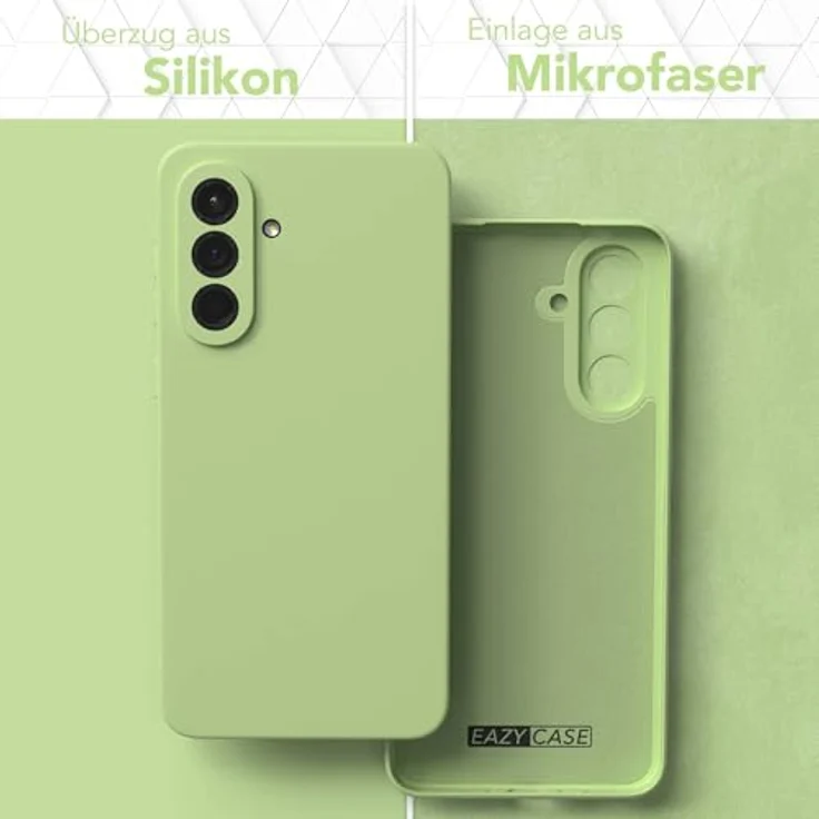 EAZY CASE Silikonhülle für Samsung Galaxy A36 5G, stoßfestes TPU Case mit Kameraschutz, dünnes Premium Cover in Pastellgrün – Bild 3