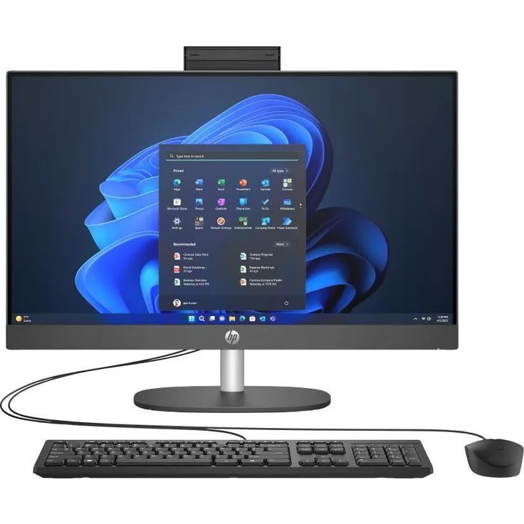 HP PROONE 245 G10 AIO, All-in-One-PC mit AMD Ryzen 5 7520U, 16 GB RAM, 256 GB SSD, 23,8 Zoll Bildschirm