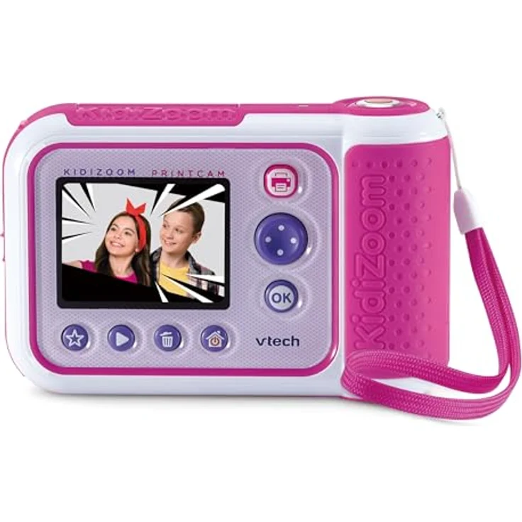 Vtech KidiZoom Print Cam Scrapbook Bundle pink, kreative Kamera mit Sofortdruckfunktion, inkl. Scrapbook, Stickern, Stift und Druckerpapier – Bild 4