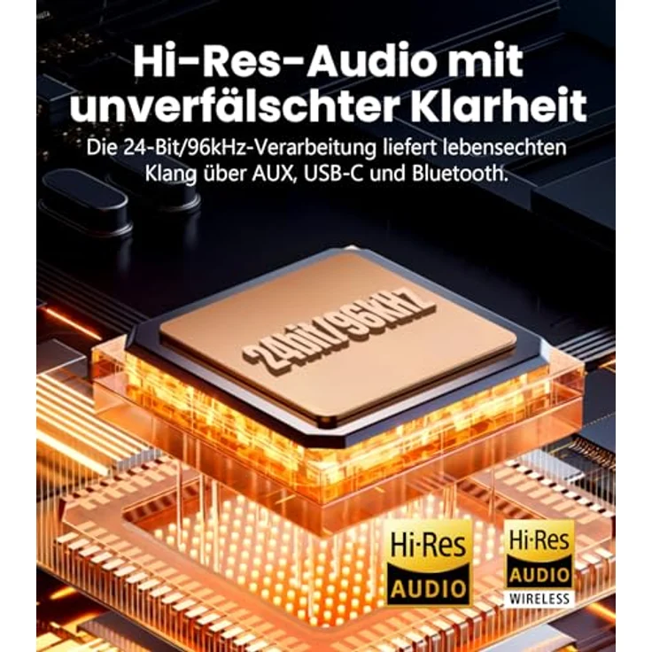 Edifier S300, Kabelloser Hi-Fi-Tischlautsprecher mit 80 W Leistung, AirPlay 2, Hi-Res-Audio und Fernbedienung – Schwarzes Walnussholz – Bild 4