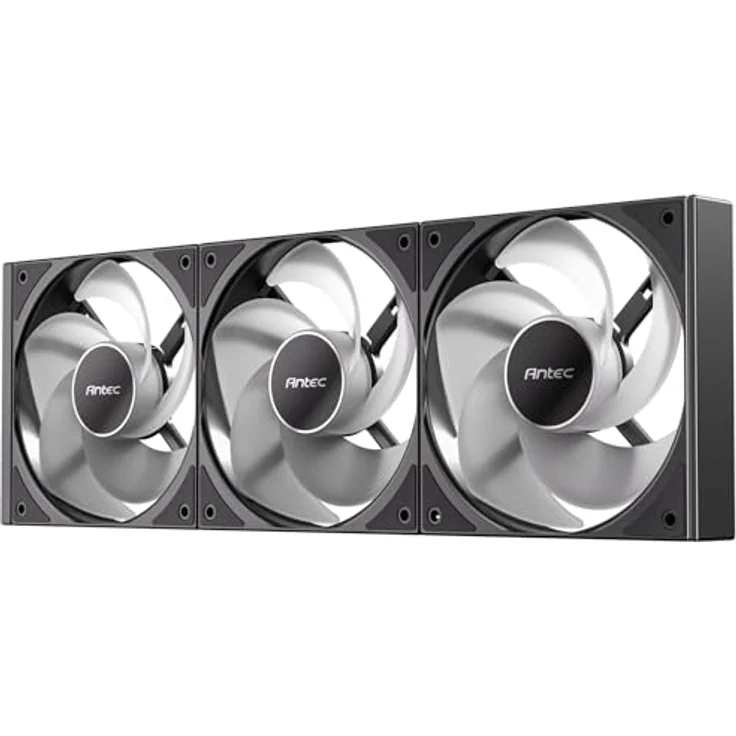 Antec Connect 120 Reverse ARGB PWM, set van 3 PC Lüfter mit Daisy-Chain-Design, 120 mm, Schwarz – Bild 7