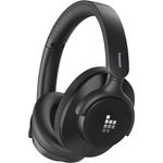 Tronsmart Q20S Hybrid Noise Cancelling Kopfhörer Kabellos, Over Ear mit Mikrofon, Hi-Res-Audio, 60 Stunden Wiedergabezeit, Deep Bass, individueller EQ über App, Schwarz, für unterwegs, Homeoffice