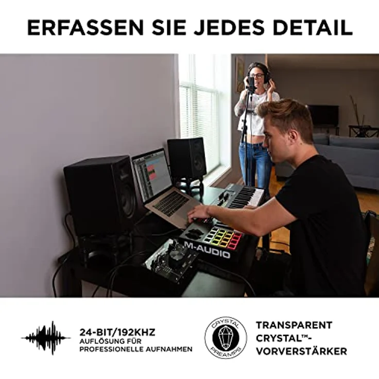 M-Audio AIR 192|8 - 2-in-4-out-USB Audio - MIDI-Schnittstelle mit ProTools und Ableton Live Recording Software mit Studio Effekten & Instrumenten – Bild 3