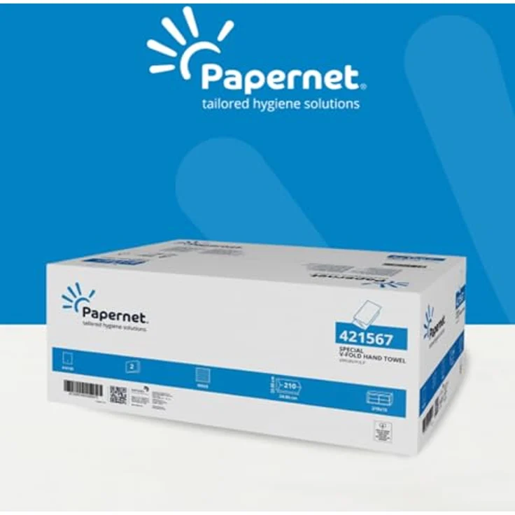 Papernet Hand Towel V-Fold Pure Cellulose, 2-lagig, 210x15 mm, COD 421567 – Bild 3