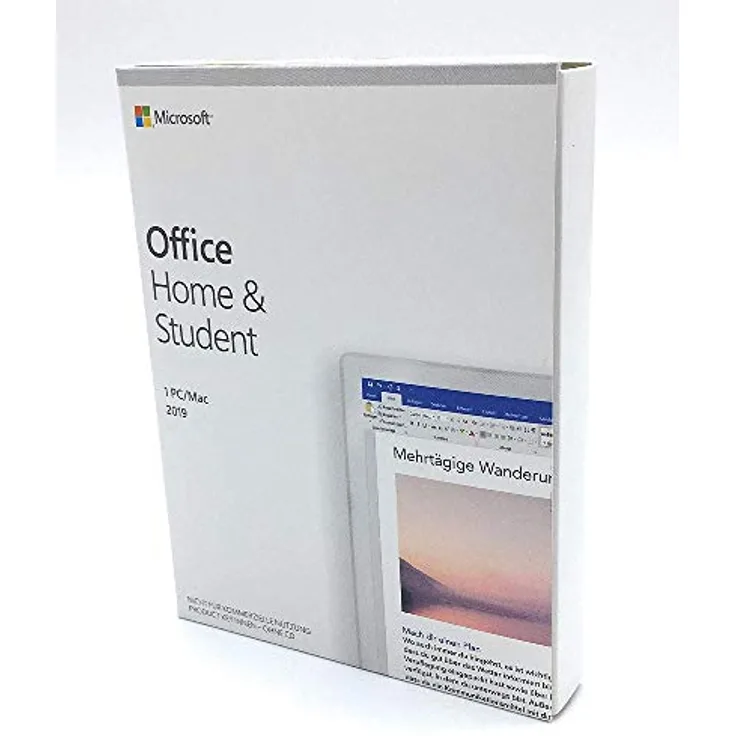 Microsoft Office 2019 Home & Student, multilingual | 1 PC (Windows 10) /Mac | Dauerlizenz | Box, Deutsch