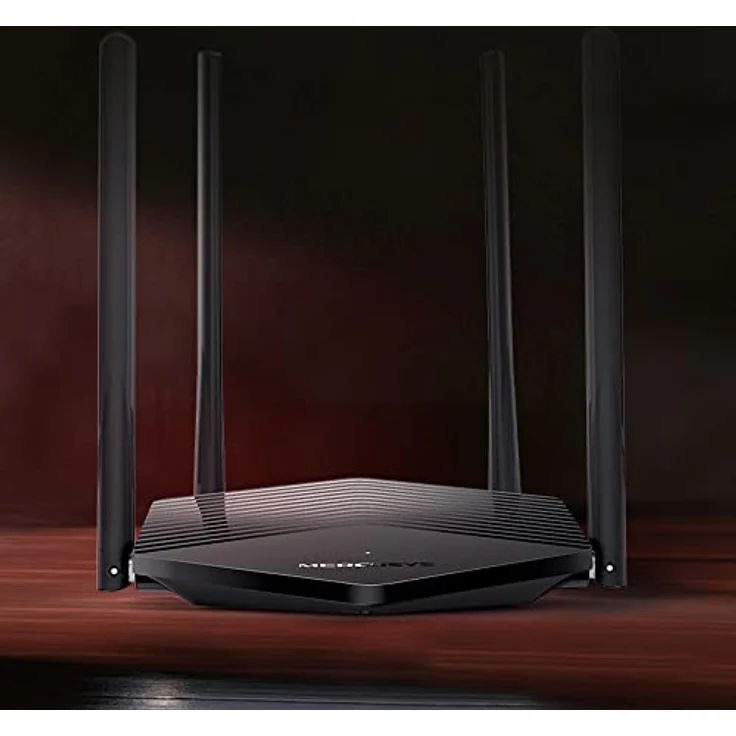 Mercusys WLAN-Router 6 1500 Mbps, Dual-Band WLAN-Router, 4 RJ45 Gigabit-Anschlüsse, 4 5dBi-Antennen, MU-MIMO, WPA3, intelligente Verbindung, Kindersicherung, BSS Coloring-Technologie, MR60X, schwarz - Preisvergleich – Bild 3