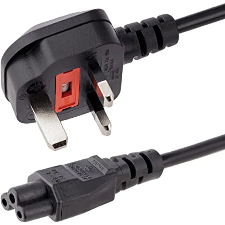 StarTech.com 2 m GB Laptop Ladekabel, BS 1363 auf C5, 2,5A 250V, 18AWG, Notebook / Laptop Ersatzstromkabel, UK Laptop Netzteil Stromkabel, Kleeblatt/Mickey Mouse Netzkabel (PXTNB3SUK2M)