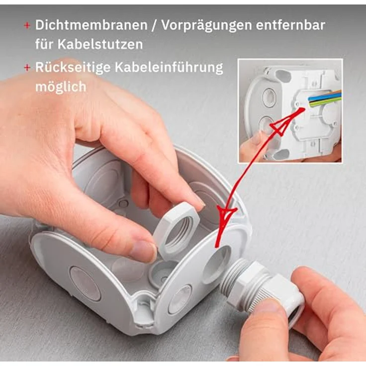 Hensel Kabelabzweigkasten DK 0606 G 1,5-6qmm Dose, Gehäuse für Montage auf der Wand-Decke 4012591124993 – Bild 4
