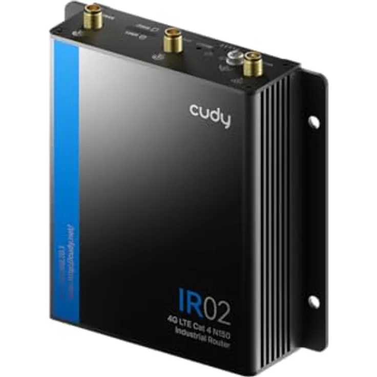Cudy 4G LTE Cat 4 N150 Industrieller WLAN-Router, IP30 Metallgehäuse, RS232/485, E/A, Temperaturbereich -40 bis 75 °C, inkl. Cloud-Fernsteuerung