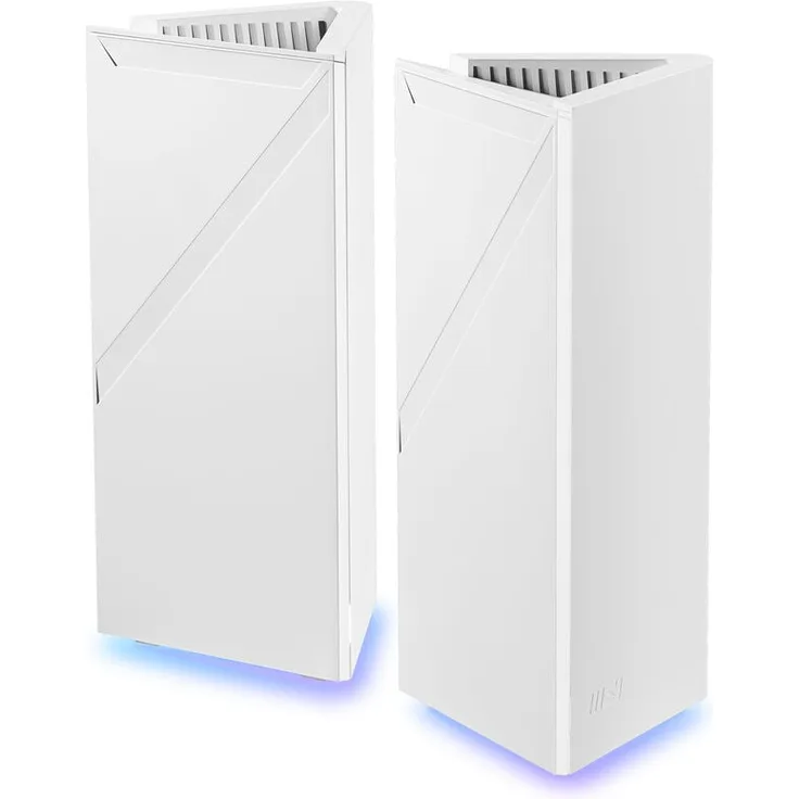 MSI Roamii BE Pro Mesh System, WiFi-7 Tri-Band, 2.5G LAN, bis zu 11 Gbit/s, 2er-Pack, weiß