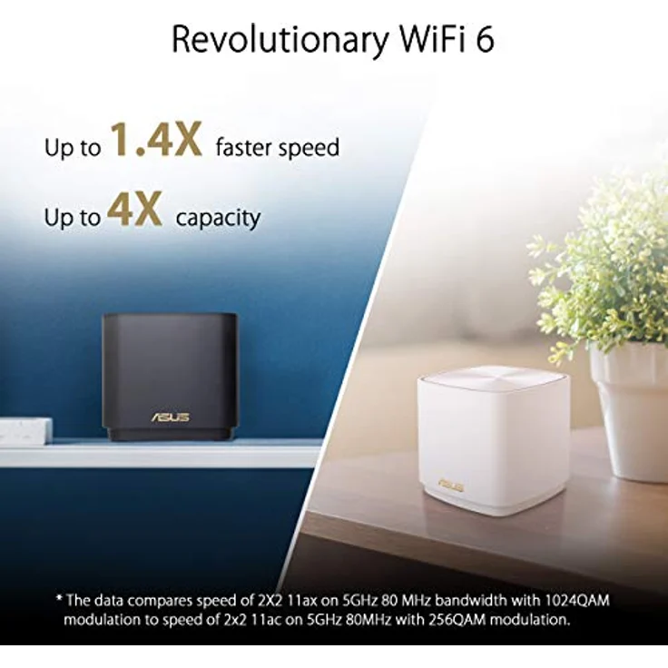wl-router asus zenWLAN ax mini (xd4) ax1800 1er weiß – Bild 2