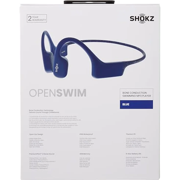 Shokz OpenSwim Schwimmen MP3 Kopfhörer, 【kein Bluetooth】, Sapphire Blued – Bild 3