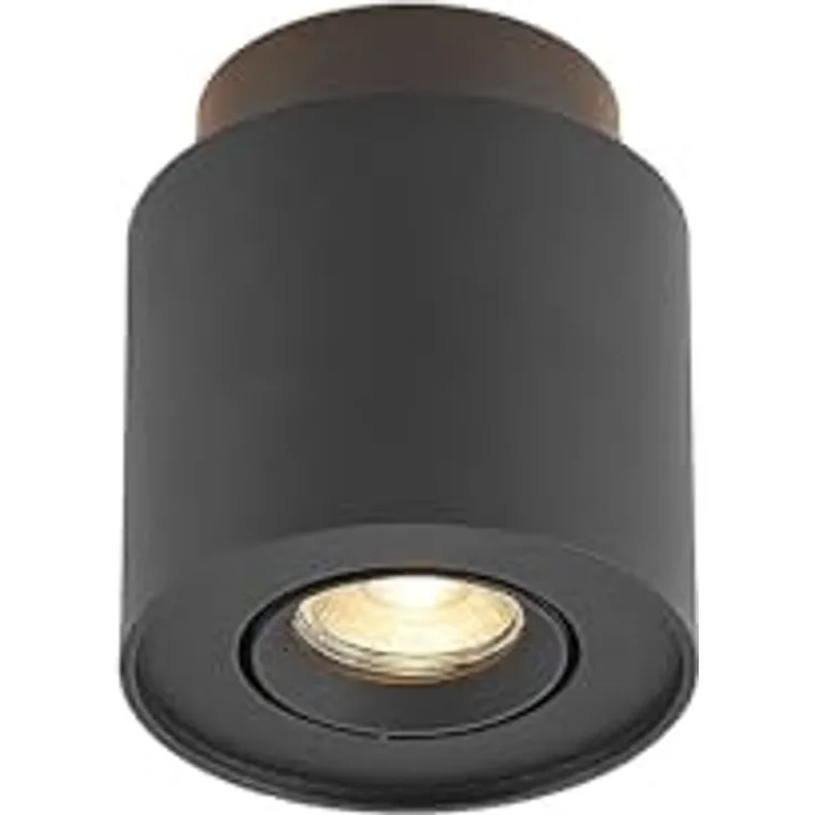 Arcchio Deckenlampe 'Walisa' (Modern) in Schwarz aus Aluminium für Wohnzimmer & Esszimmer (2 flammig, GU10) - Deckenleuchte, Licht nach oben unten