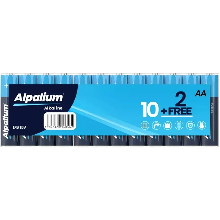 Alpalium AA Batterien, 12er Pack, Alkaline, 1,5V, 2700mAh, für vielseitige Anwendungen