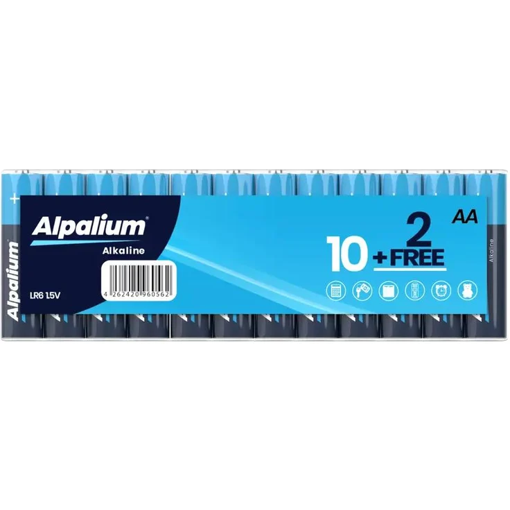 Alpalium AA Batterien, 12er Pack, Alkaline, 1,5V, 2700mAh, für vielseitige Anwendungen