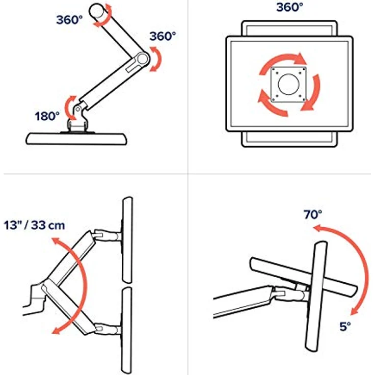 ERGOTRON 45-509-216 LX Dual Stacking Arm, Tall Pole – Bild 5
