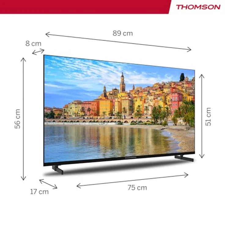Thomson 40 Zoll (101 cm) Google TV HD Triple Tuner Smart TV mit Sprachsteuerung – 40FG2S14 – Rahmenloses Design, beleuchtete Fernbedienung – Bild 2
