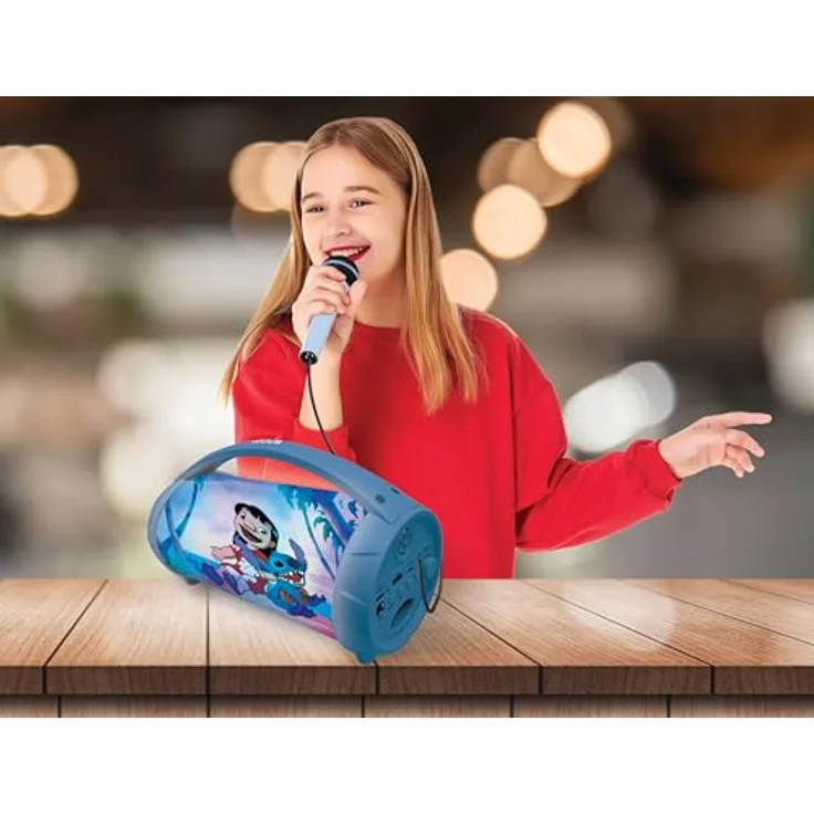 Lexibook Disney Bluetooth-Lautsprecher, leuchtend blau, kabellos mit Mikrofon und TWS-Funktion, für Kinder ab 5 Jahren – Bild 5