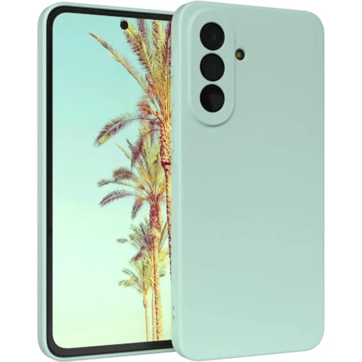 EAZY CASE Silikonhülle für Galaxy A37, stoßfeste Schutzhülle mit Kameraschutz, dünn und kratzresistent in Pastell Mintgrün Matt – Bild 1