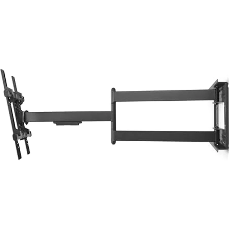 One For All voll bewegliche TV-Wandhalterung (WM4453), geeignet für 32-77 Zoll Fernseher, 180° Schwenkwinkel, 20° Neigungswinkel, 101,5 cm Abstand zur Wand, inkl. Kabelmanagementsystem - schwarz – Bild 3