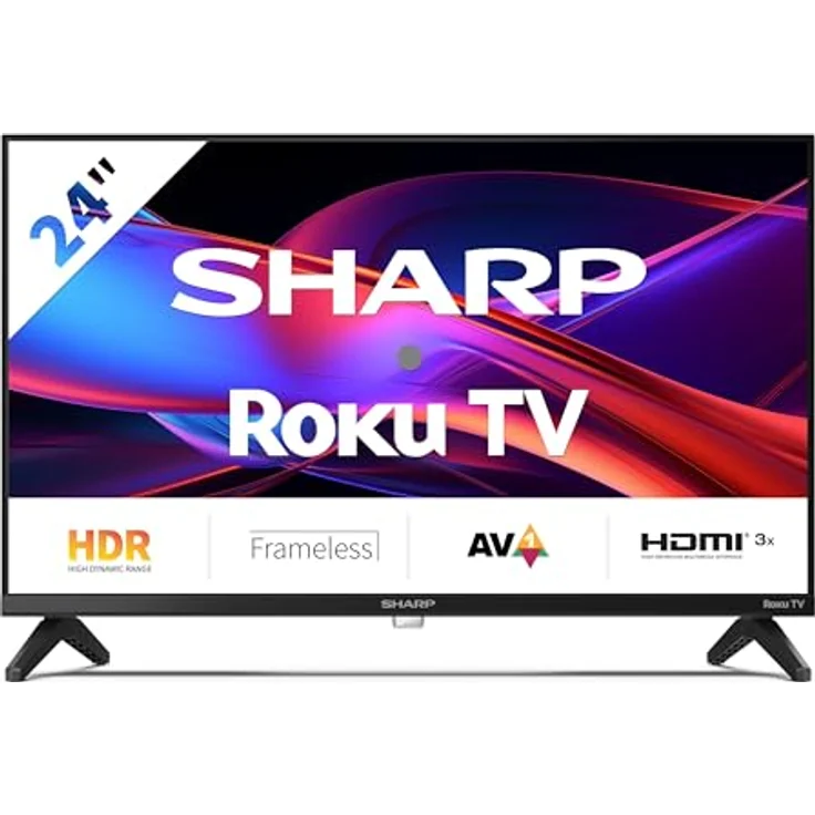 SHARP 24GD2225E HD Ready Smart TV, 60 cm (24 Zoll), Rahmenlos, Roku TV, HDR10, Dolby Digital, 3x HDMI, 1x USB – Bild 1