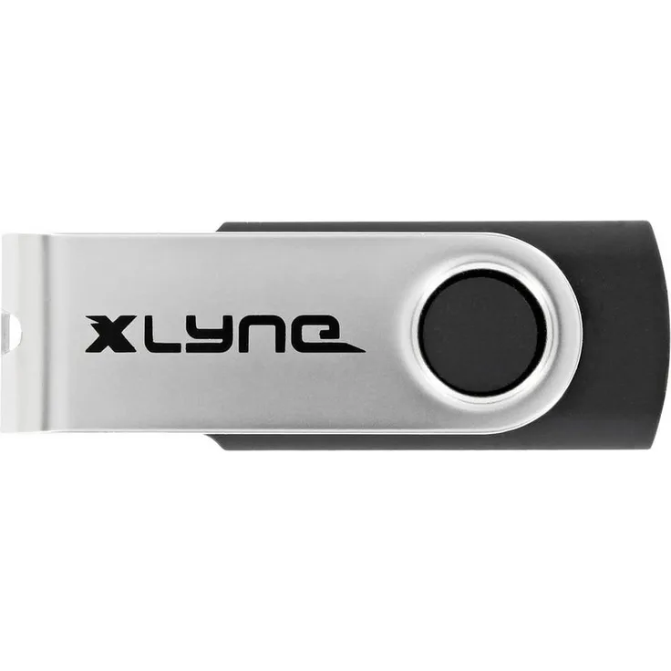 XLYNE USB Stick USB-C 32 GB, Schwarz/Silber, kompakt und schnell