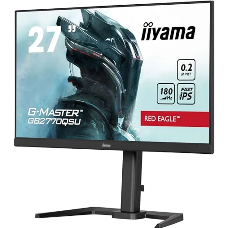iiyama G-Master Red Eagle GB2770QSU-B6 27" Fast-IPS Gaming Monitor WQHD 180Hz HDMI DP USB3.2, Schwarz – Bild 3