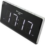Soundmaster UR8400 Jumbo-LED-Alarm UKW-PLL Uhrenradio Radiowecker mit 2 Weckzeiten und dimmbaren Display