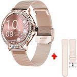 DTC GmbH Smartwatch Smartwatch, Herzfrequenz, Blutdruck, Schlaferkennung, Bluetooth, 1,3 Zoll HD-Bildschirm, 5-7 Tage Akkulaufzeit, Schwarz