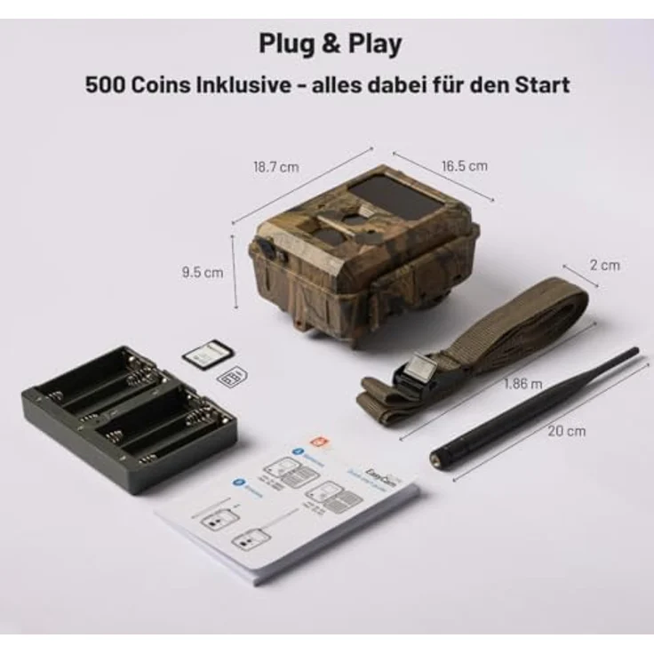 ICUserver ICU CLOM EasyCam, Wildkamera mit 4G/LTE, 50° Linse, 0,3s Auslösezeit, wetterfest, inkl. 500 Coins und 16 GB SD-Karte – Bild 7