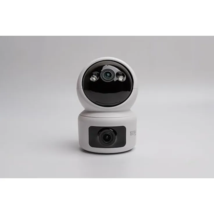 Technaxx TX-327, Dual-Lens 2MP Indoor WLAN-IP-Kamera mit 345° Schwenk-/Neigefunktion, Farbnachtsicht, 2-Wege-Audio, Bluetooth, Bewegungserkennung & SD-Karten-Slot (128 GB)