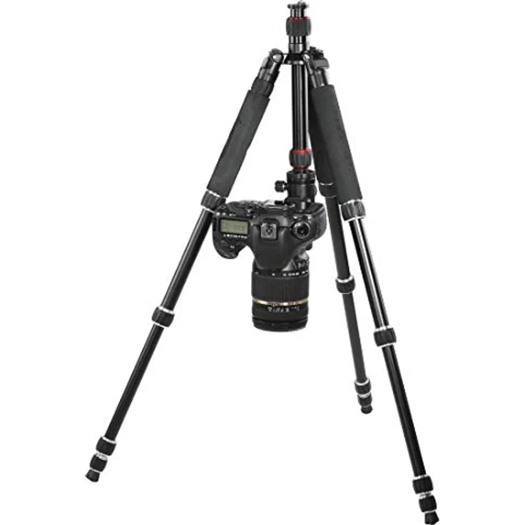 Hama Leichtes Reise-Dreibeinstativ mit 3D-Kugelkopf und Einbeinsativ-Funktion, Traveller Premium Duo 146 Ball, Schwarz – Bild 4