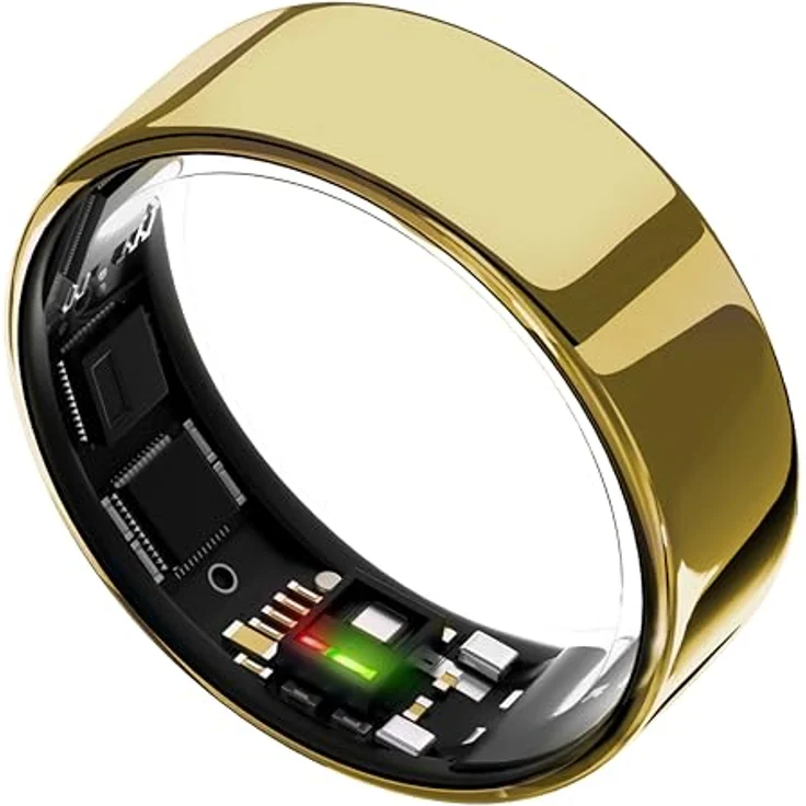 Ultrahuman Ring Air (8, Bionic Gold), Smart Ring mit Schlafindex, Temperaturverfolgung und Bewegungsindex, Gold – Bild 1