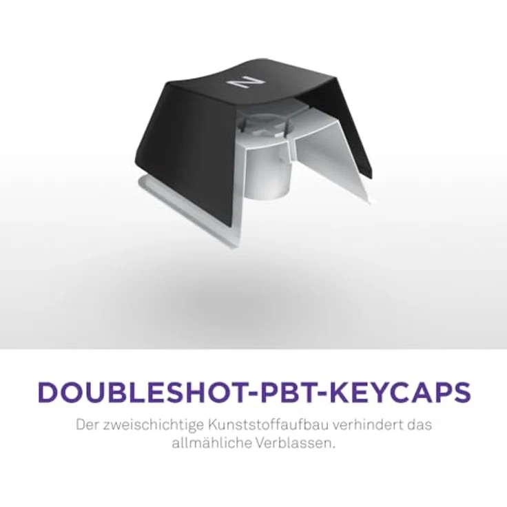 NZXT Function 2 | Optische Vollformat-Gamingtastatur | 8K-Abfragerate | Lineare Opt. Switches | Einstellbare Auslösung | Double-Shot-PBT-Keycaps | RGB | Hot-Swap-fähig | Handgelenkauflage | Schwarz – Bild 4