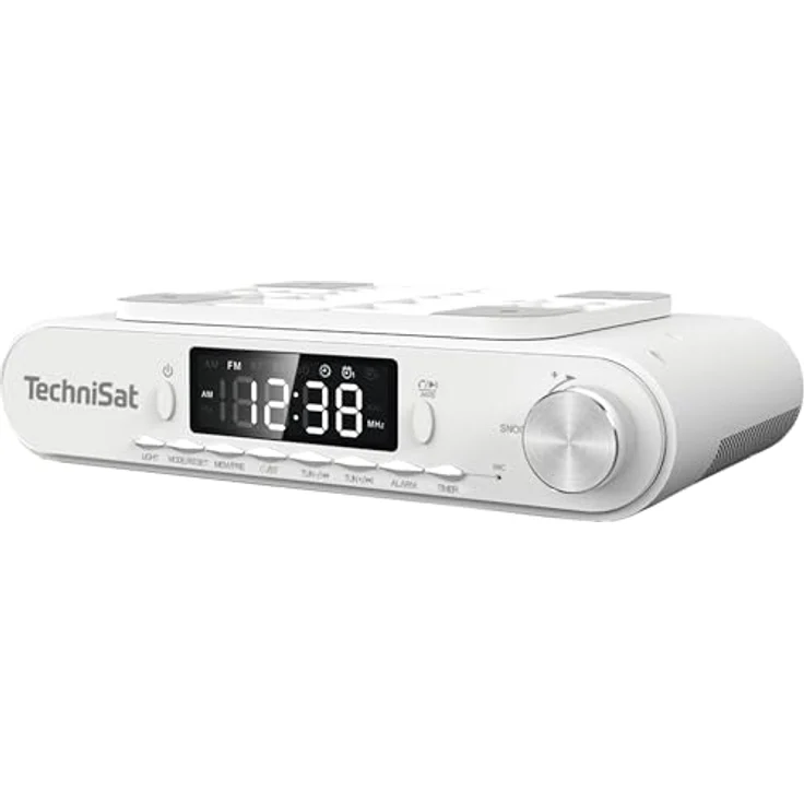 TechniSat Viola Küchenradio, Unterbau Radio mit UKW/FM, Bluetooth, LED Display, Arbeitsleuchte, Timer, Weckfunktion, Freisprecheinrichtung, 5 W Lautsprecher, weiß – Bild 3