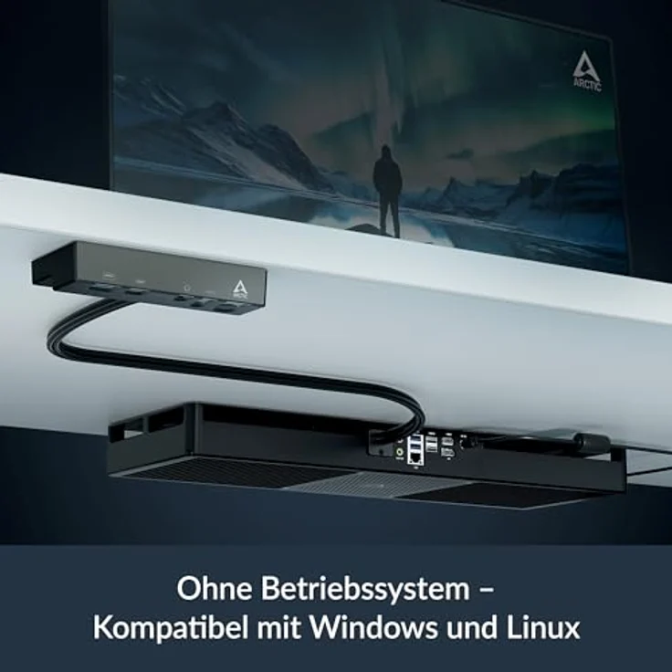 ARCTIC Senza 5700G No OS, Passiv gekühlter Mini-PC mit AMD Ryzen 7 5700G, 32 GB RAM, 1 TB M.2 SSD, HDMI und DisplayPort für hochauflösende Monitore – Bild 4