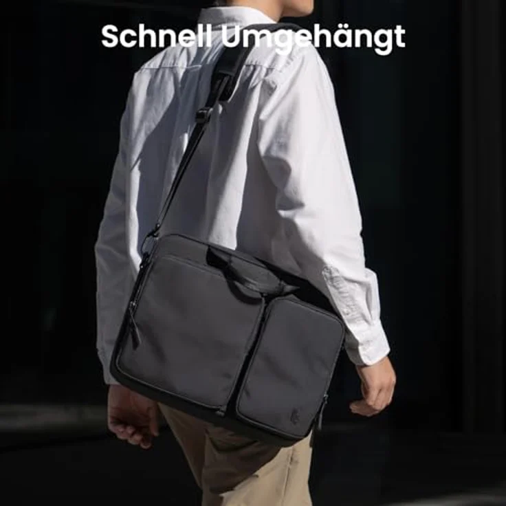 tomtoc Aktentasche A33, Laptoptasche wasserabweisend für bis zu 16 Zoll Laptops, für MacBook Pro M5 Pro/Max (2026), mit organisiertem Innenfach und maximalem Laptopschutz, für Herren im Business-Einsatz – Bild 2