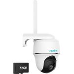 Reolink Go PT Plus 4MP 3G/4G LTE Überwachungskamera (Aussen, Innen, mit SIM-Kartenslot+32GB SD Karte, 355°/140° Schwenkbar, Intelligente Erkennung, IR-Nachtsicht)