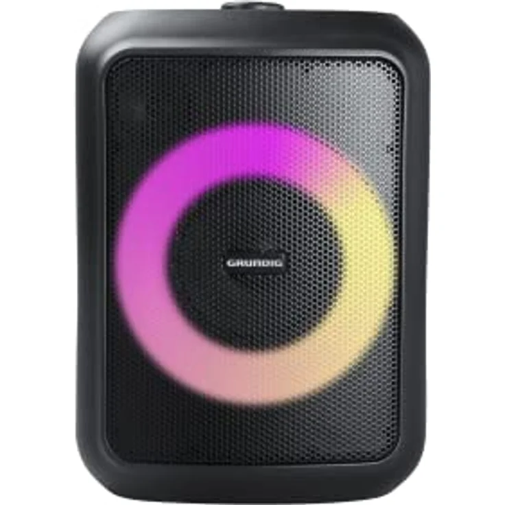 GRUNDIG Party Hit Bluetooth Lautsprecher, Musikbox, 90 Watt Gesamtausgangsleistung, 10 m Reichweite, bis zu 12 Stunden Akkulaufzeit, RGB Lichteffekte, TWS, Aux-Eingang, Powerbankfunktion, Schwarz – Bild 1