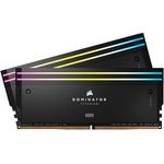 CORSAIR Dominator Titanium RGB DDR5 RAM 48GB (2x24GB) DDR5 7200MHz CL36 Intel XMP iCUE-Kompatibler Computerspeicher - Schwarz (CMP48GX5M2X7200C36)
