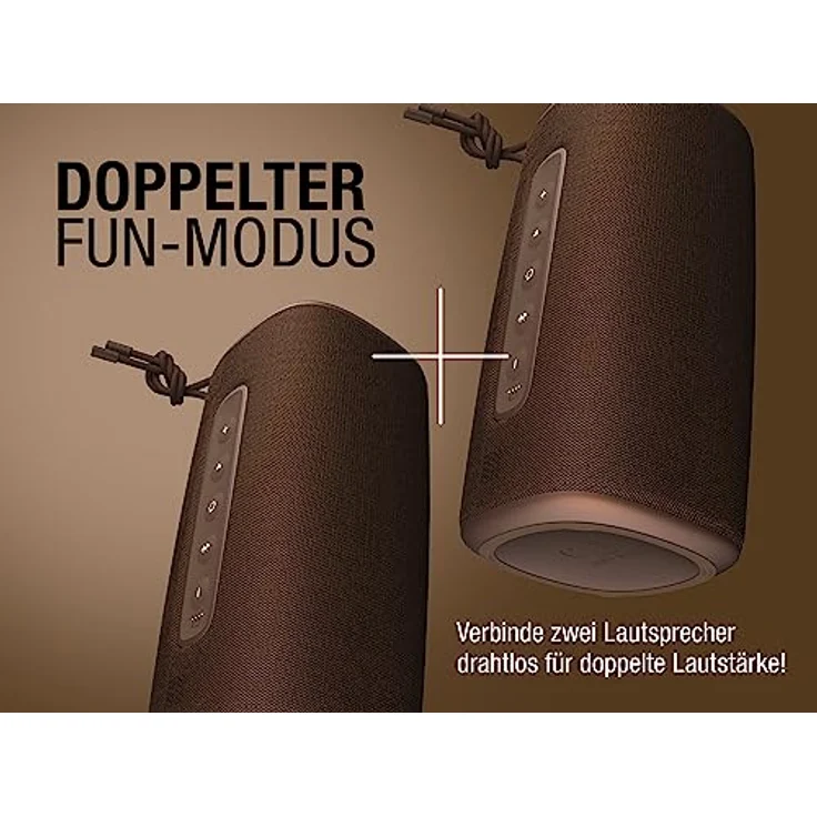 Fresh 'n Rebel Bold L2, kabelloser Bluetooth-Lautsprecher, IPX7 wasserdichter Lautsprecher mit klarem Sound, tiefen Bässen und kräftiger Lautstärke, Party-Modus, 22 Stunden Spielzeit (Brave Bronze) – Bild 5
