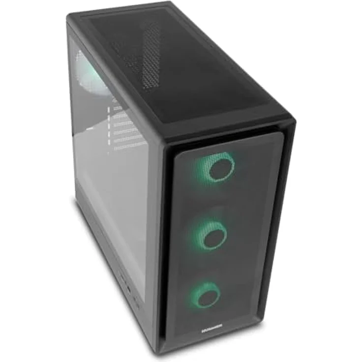 NOX Hummer AERO Semitower, Hyperflow ARGB in Schwarz, mit Typ C, gehärtetem Glas und hervorragender Kühlungskapazität – Bild 3