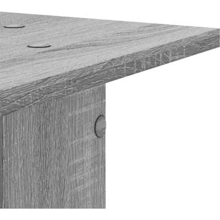 vidaXL Lautsprecherständer 2 STK., Hoher Boxenständer aus Grau Sonoma Holzwerkstoff für HiFi Heimkino mit stabiler Oberfläche und hohlem Design zur Klangverbesserung – Bild 4